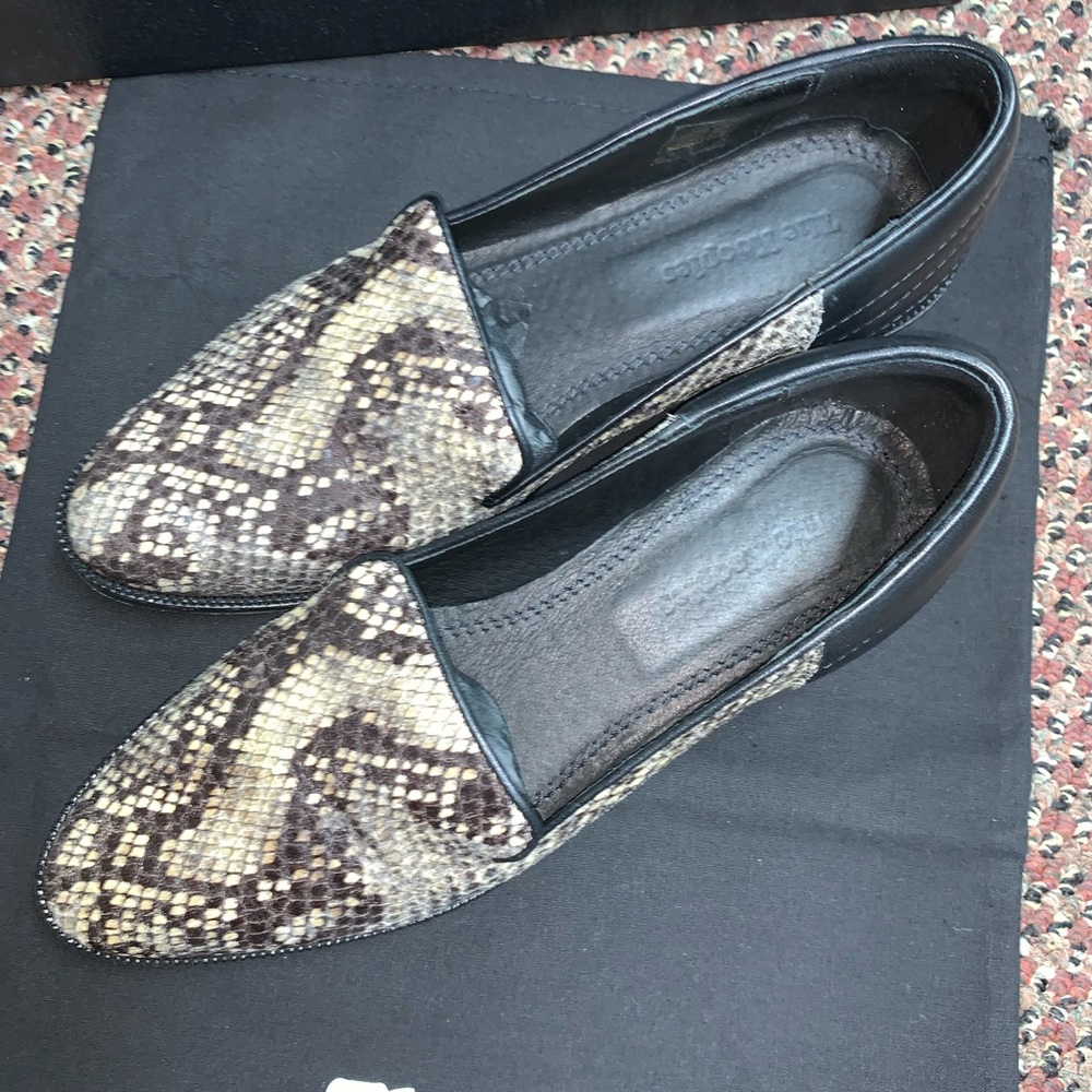 The Kooples Leather Python Loafers - Picture 2 of 8
